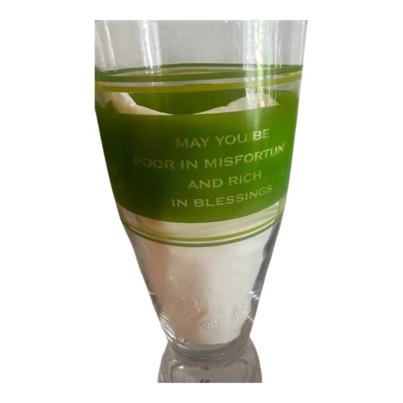 Vintage Irish Blessings Pilsner Beer Glass Set Of 4, 9" Tall With Quotes - Picture 3 of 10